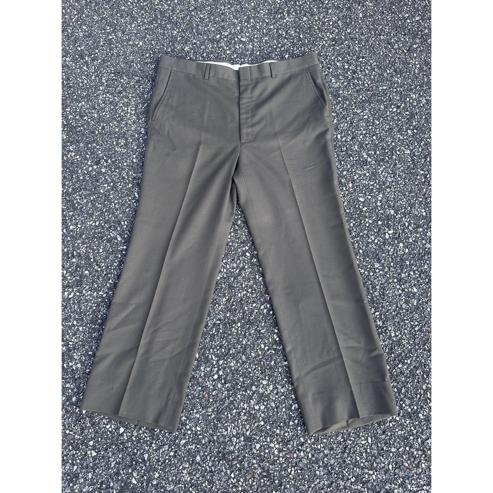 Kingsridge Dress Pants Mens 36 Green Business Classic Fit Flat Front 31" Inseam‎